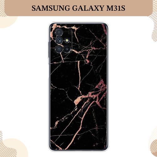 Силиконовый чехол Мрамор розовое золото на Samsung Galaxy M31s / Самсунг Галакси M31s пластиковый чехол мрамор розовое золото на samsung galaxy s6 самсунг галакси с 6