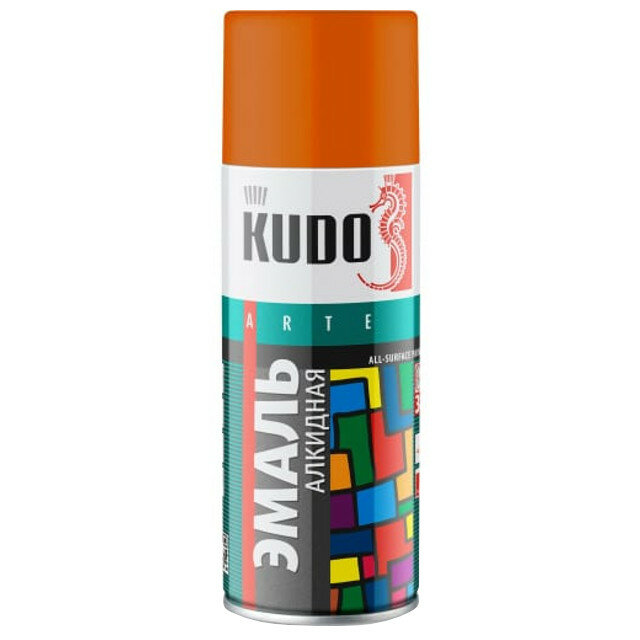 Эмаль аэрозольная kudo 1019 универсальная 520мл оранжевая, арт. ku-1019