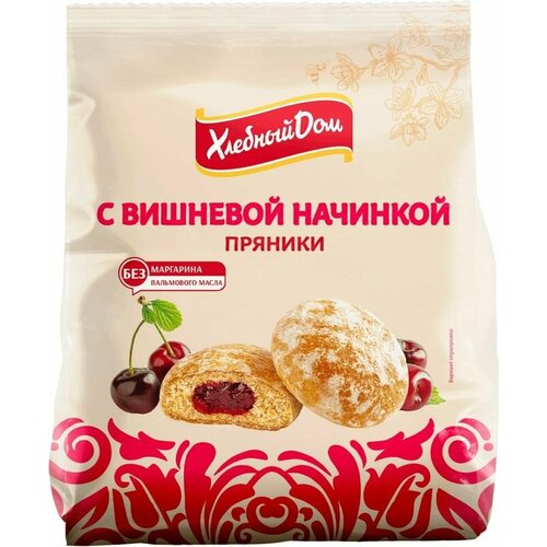 Пряники Хлебный Дом с вишневой начинкой 300г