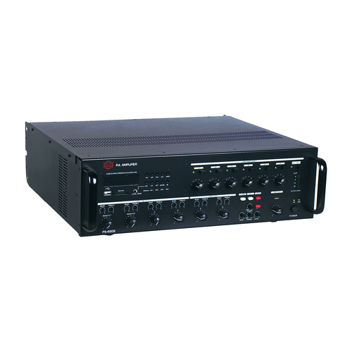 SHOW PS-4806 - трансляционная система 480 вт, 100В/4 ом, 6 зон, со встроенным MP3, FM