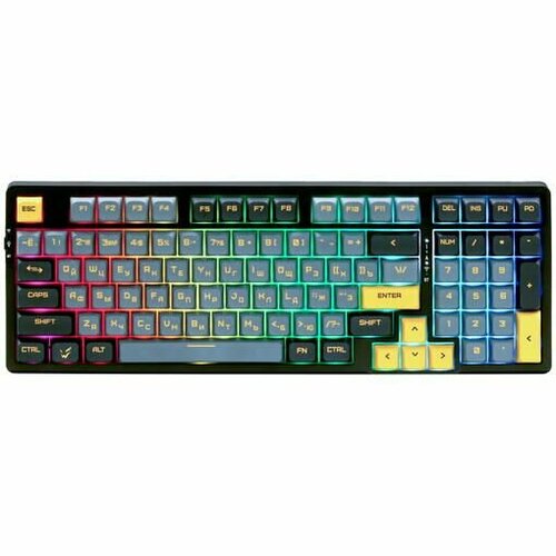 Игровая механическая клавиатура ARDOR GAMING Guardian Gateron Yellow 97 клавиши RGB Bluetooth чёрная 1430000₽