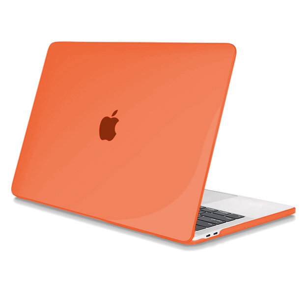 Чехол для MacBook Air 13 2020-2018 A1932, A2179, A2337 M1, пластик, Оранжевый глянцевый