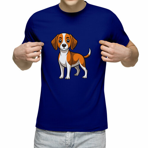 Футболка Us Basic, размер XL, синий мужская футболка маленькая собачка 2xl синий