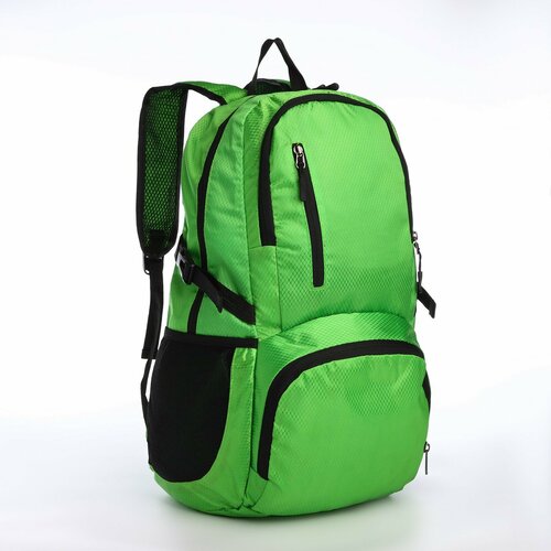 Рюкзак, отд на молнии, 3 н/к, 2 б/к, зеленый