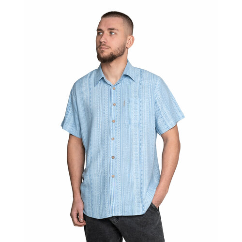 фото Рубашка maestro, размер 50-52/l/43 ворот, голубой