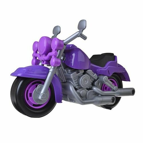 фото Игрушка мотоцикл пластиковый харлей для самых маленьких, фиолетовый нет бренда
