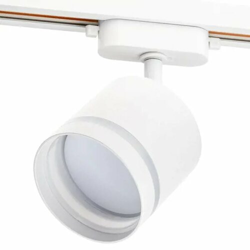Трековый светильник спот поворотный Ritter Artline 85x80мм под лампу GX53 до 4м металлпластик цвет белый 3350₽