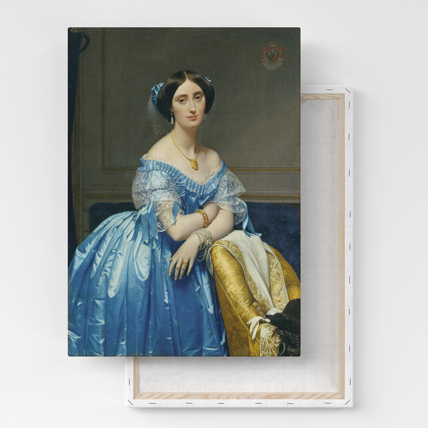 Картина на холсте, репродукция / Princesse de Broglie / Жан Огюст Доминик Энгр / Размер 30 x 40 см