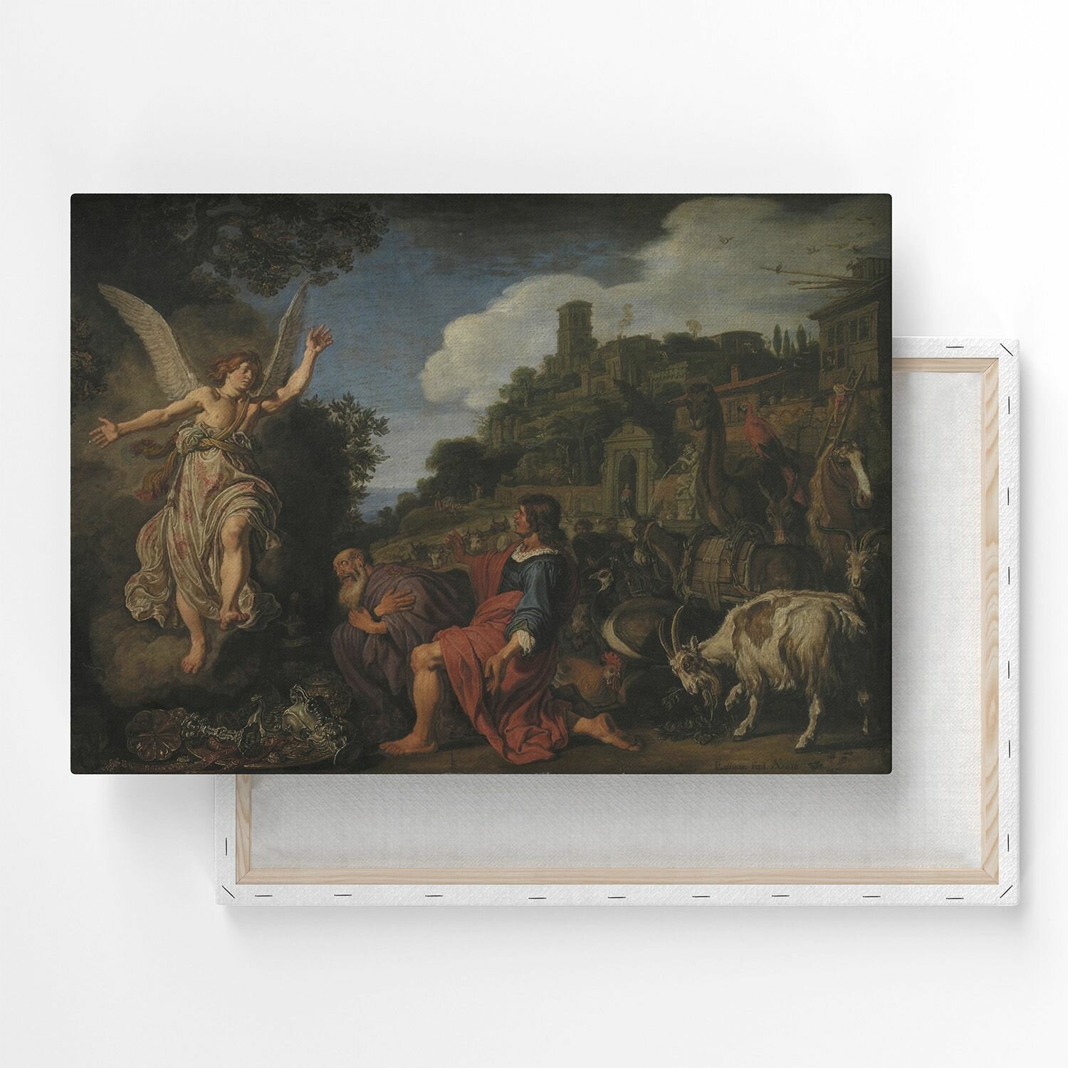 Картина на холсте, репродукция / Питер Ластман - The Angel Raphael Takes Leave / Размер 30 x 40 см