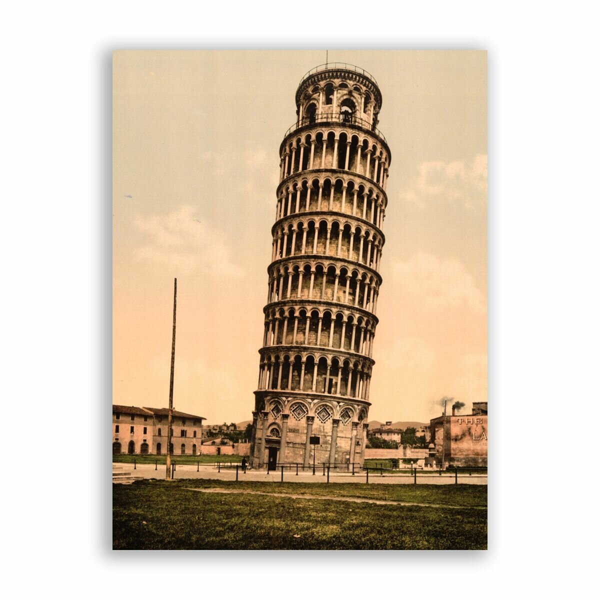 Постер плакат на бумаге / The Leaning Tower Pisa Italy / Размер 40 x 53 см