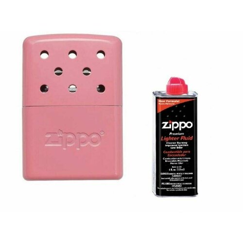 Набор Каталитическая грелка ZIPPO алюминий Pink+Топливо ZIPPO 125 мл