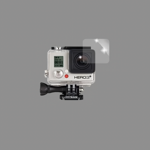 Защитная пленка на линзу аквабокса GoPro HERO 4 Silver (Telesin, 3шт в наборе) аккумулятор telesin для экшн камеры gopro 9 10