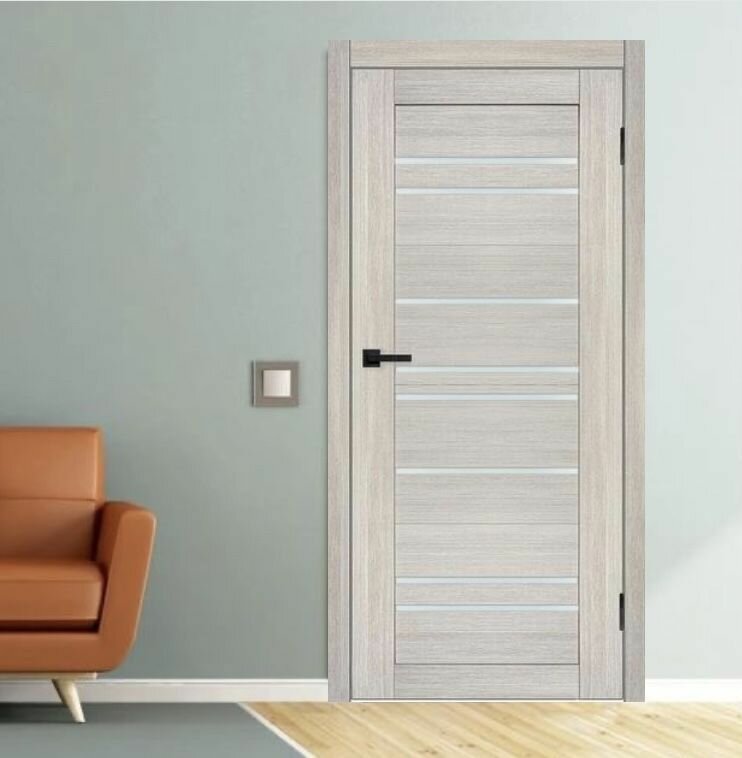 Дверь межкомнатная Сигма-22 Капучино Paputin's Doors 700 х 2000 мм Остекленная