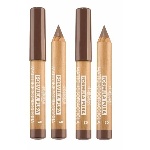 Карандаш для бровей Deborah Milano, Formula Pura Chubby Eyebrow Pencil, тон 02, 2,3 г, 2 шт.