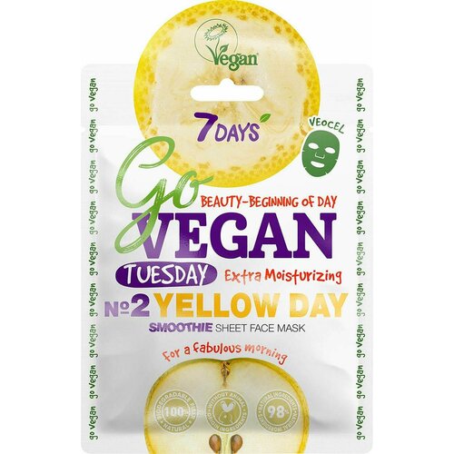 Маска для лица 7 Days Go vegan Thursday тканевая 25г