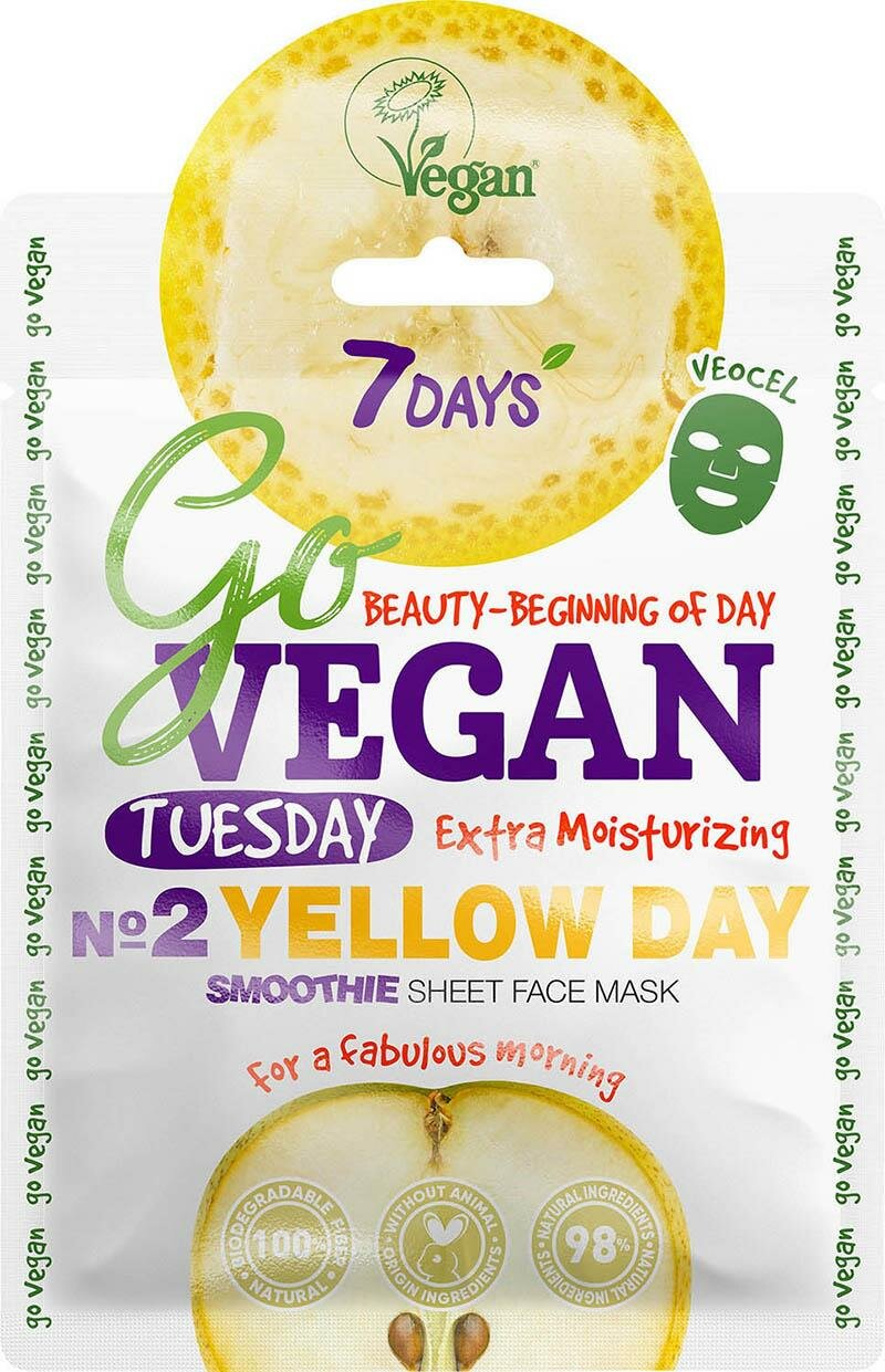 Маска для лица 7 Days Go vegan Thursday тканевая 25г