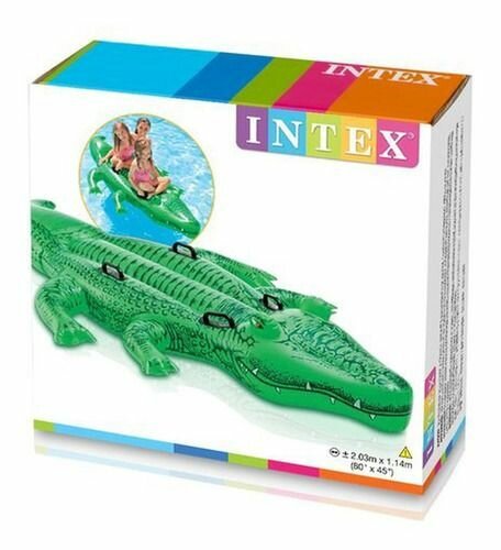 Надувная игрушка-наездник Гигантский крокодил INTEX 58562