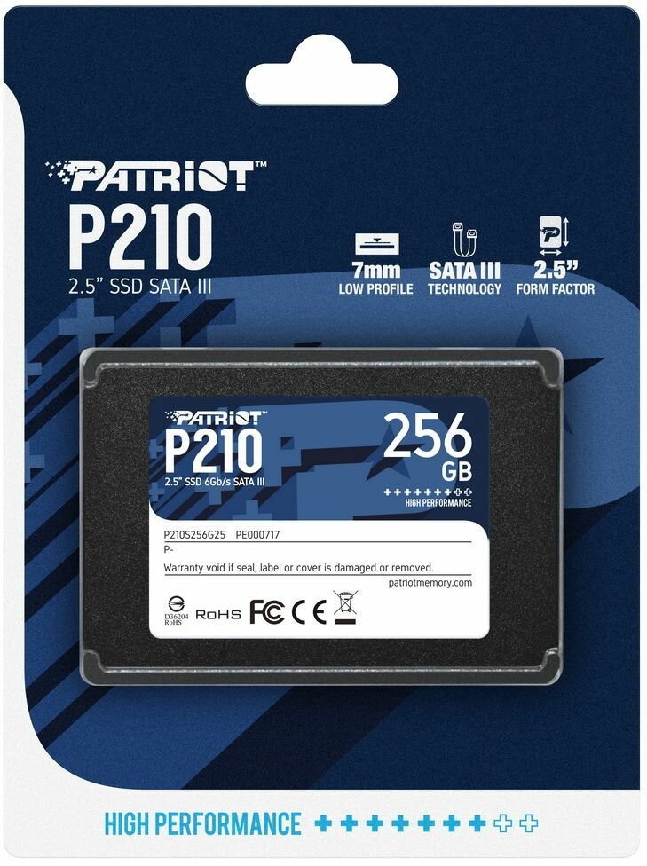 SSD накопитель PATRIOT P210 256ГБ, 2.5", SATA III - фото №10