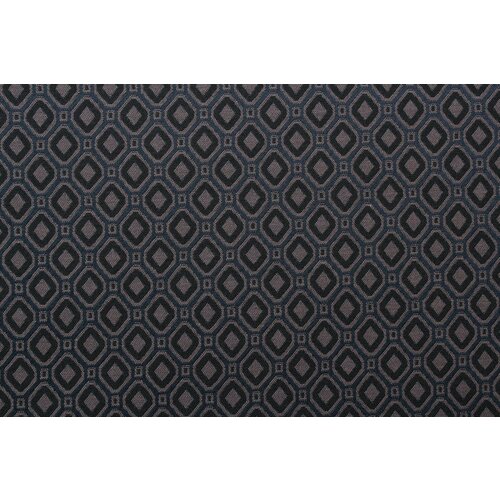 Ткань Жаккард стрейч коричнево-чёрно-синий в ромбик, ш116см, 0,5 м