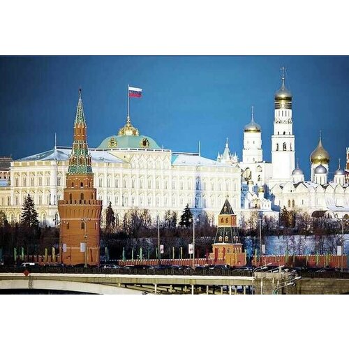 Алмазная картина 40х50 Московский Кремль с подрамником картины своими руками molly картина мозаика москва кремль 40х50 см