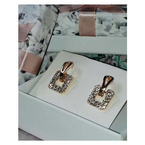 Серьги пусеты , размер/диаметр 15 мм, золотой