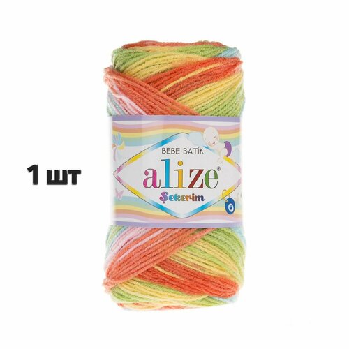 Пряжа Alize Sekerim Bebe Batik Детский (4400) 1 моток 100 г/320 м (100% акрил) ализе шекерим бебе батик