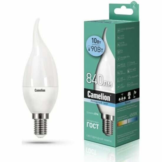 Светодиодная лампа Camelion LED10-CW35/845/E14