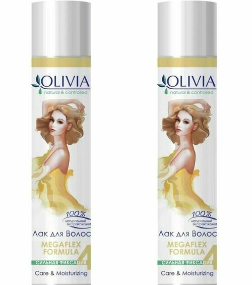 Olivia Лак для волос сильной фиксации с экстрактом жожоба, 250мл - 2 штуки