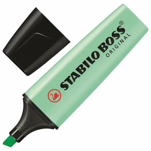 Текстовыделитель STABILO "Boss Pastel", мятный, линия 2-5 мм, 70/116 упаковка 10 шт.