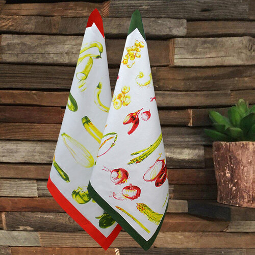 Набор кухонных полотенец Grand Textil - 50х70, 100% хлопок / Набор полотенец для кухни из 2, 3 штук / Комплект кухонных полотенец