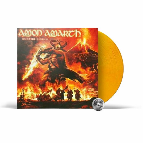 Amon Amarth - Surtur Rising (coloured) (LP) 2022 Sun Yellow Marbled Виниловая пластинка amon amarth once sent from the golden hall coloured lp 2022 smoke grey marbled виниловая пластинка