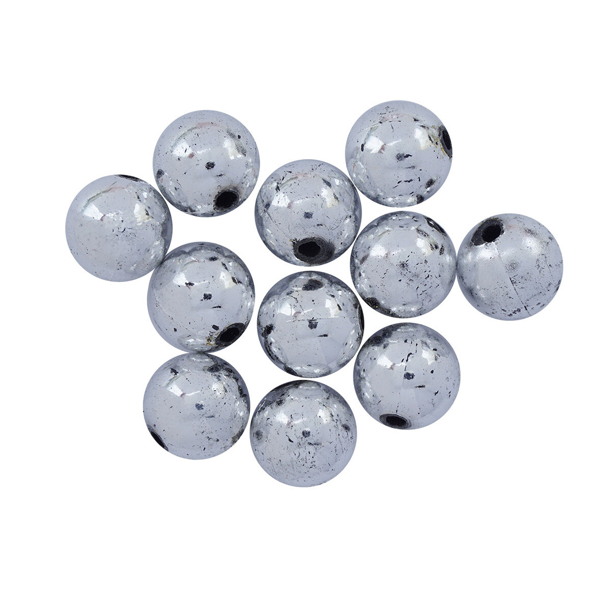 Бусины 'жемчуг' пластиковые, круглые, 14 мм, 25 г (АА01 серебро)