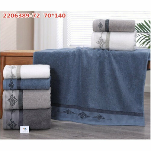 2205389 Абстракция с полосой 50х92 (8) Махра полотенце 7-Я