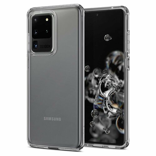 чехол капсула spigen для galaxy a21s liquid crystal прозрачный acs00975 Чехол-капсула SPIGEN для Galaxy S20 Ultra - Liquid Crystal - Кристально-прозрачный - ACS00709