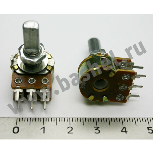 16K2 F 2x 50 кОм, Резистор переменный, RUiCHi