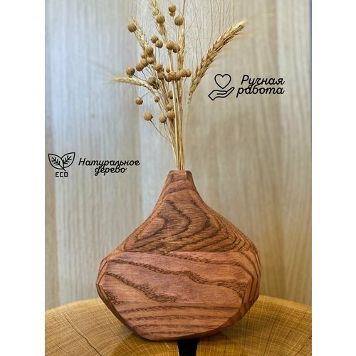Деревянная ваза для сухоцветов от бренда Smart Home Life