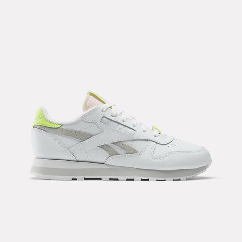 фото Кроссовки reebok classic leather, размер 6 us, серый, белый