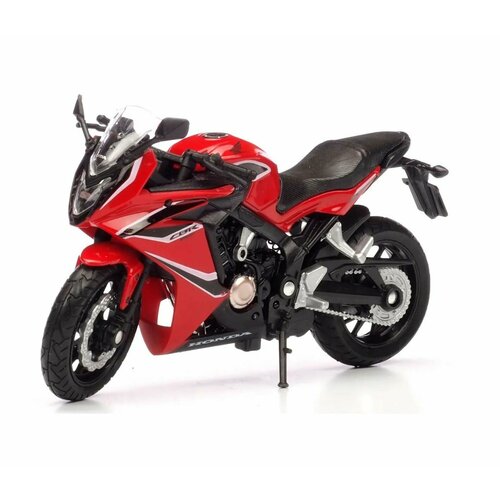 Мотоцикл WELLY 1:18 Honda CBR 650F, красный мотоцикл welly 1 18 honda cbr 650f красный