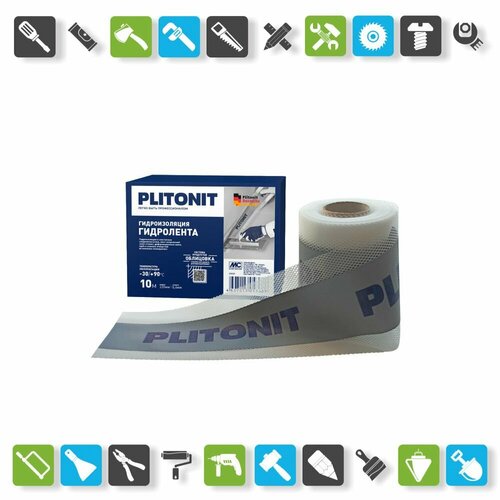 Лента гидроизоляционная Plitonit Гидролента 10 м 4858₽