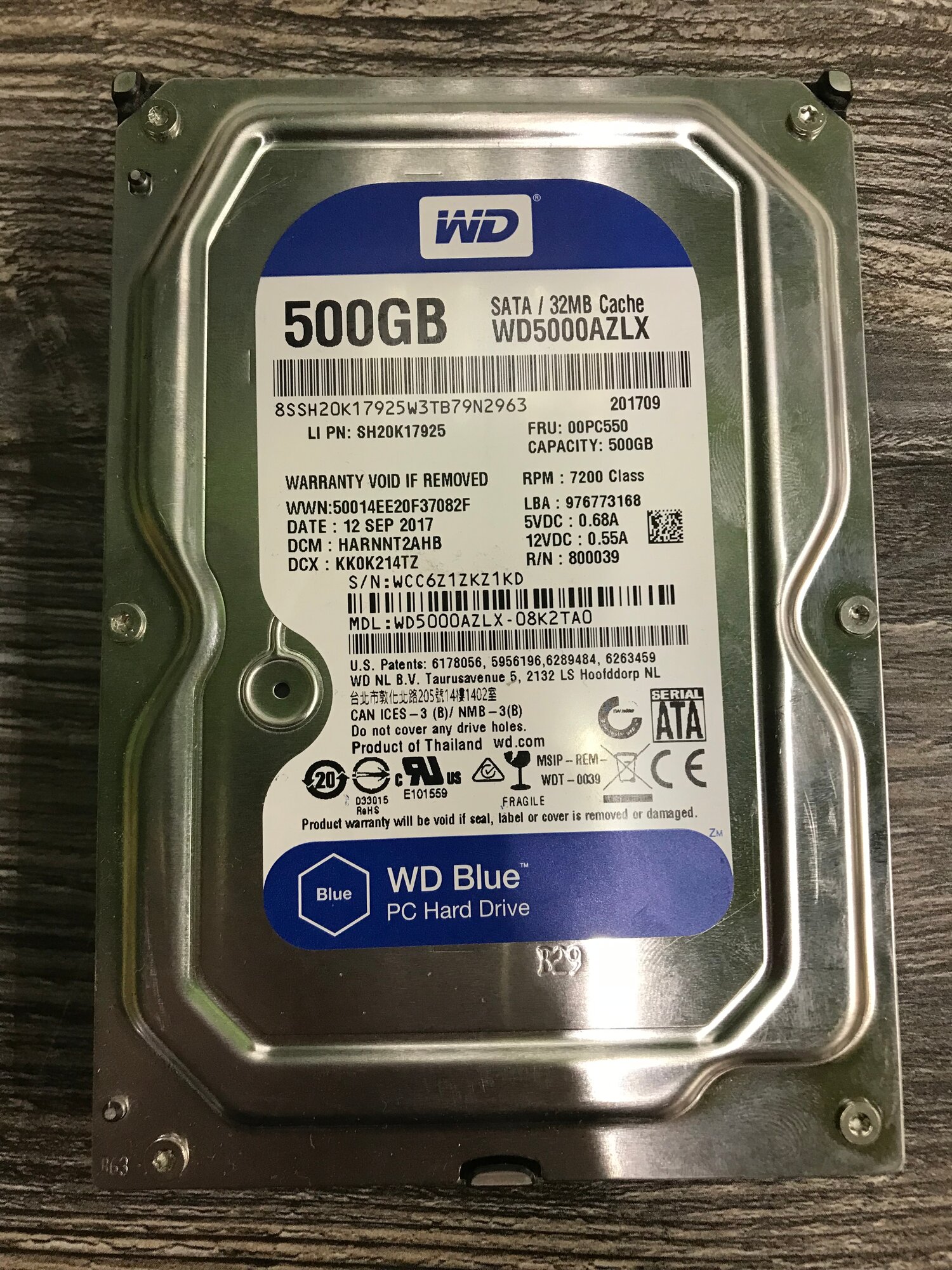 WD Blue 500 ГБ Жесткий диск