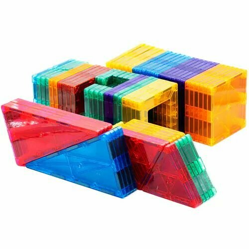 Магнитный конструктор - 78 элементов Цветной пластик магнитный конструктор 40 элементов es54477