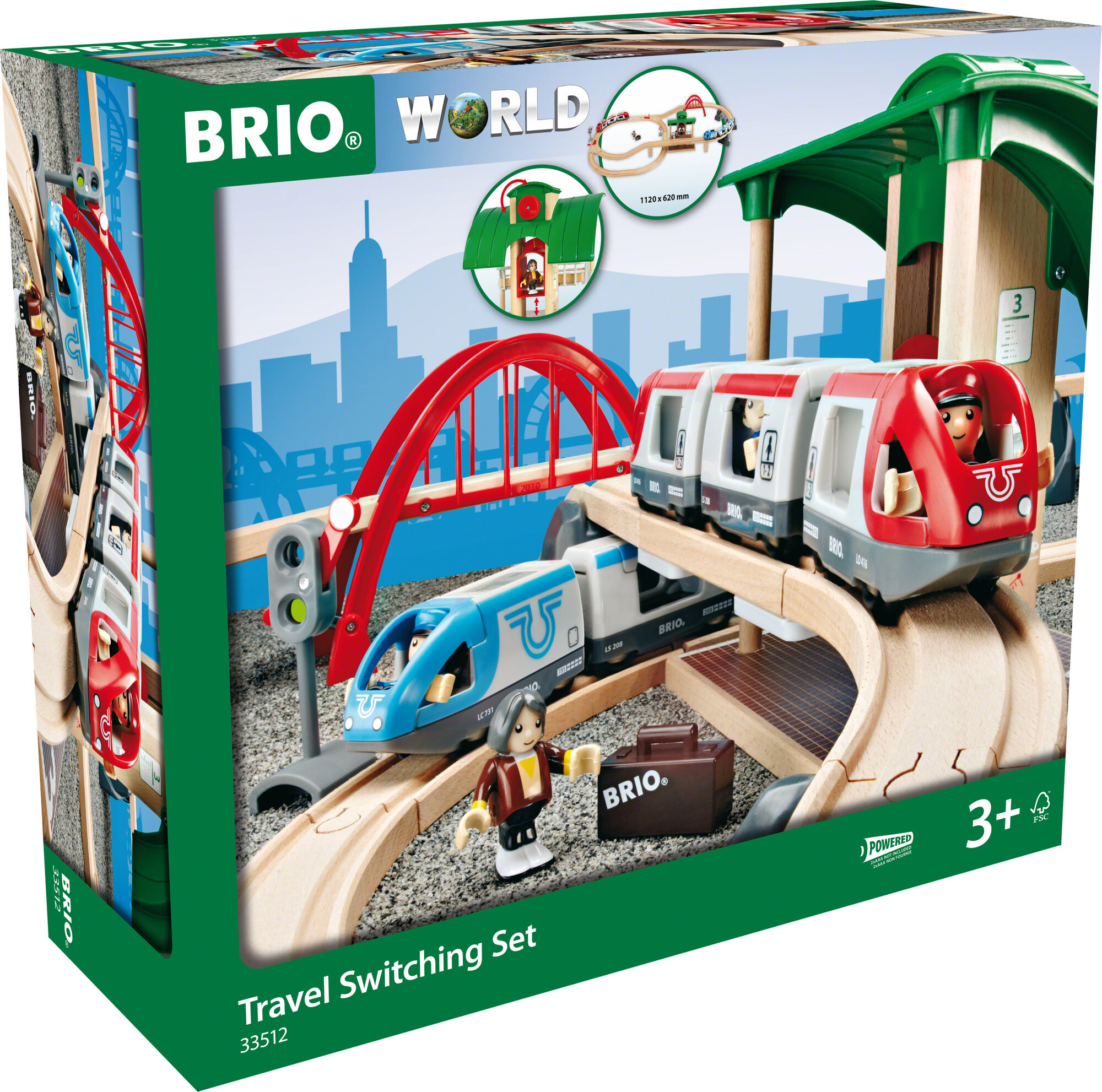 Деревянная железная дорога Brio Travel Switching Set - фото №14