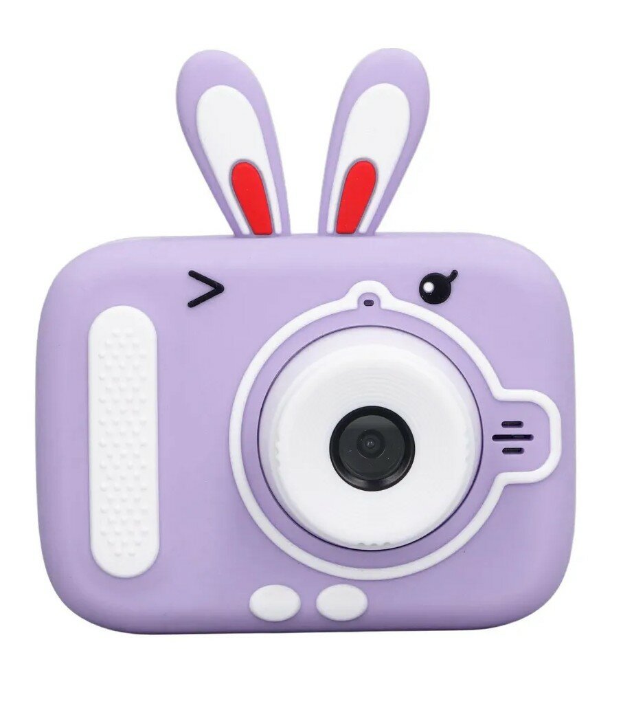 Детский фотоаппарат зайчик с USB фиолетовый