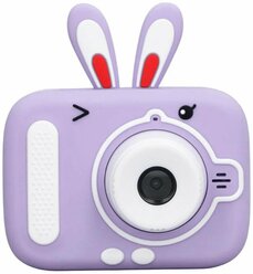 Детский фотоаппарат зайчик с USB фиолетовый