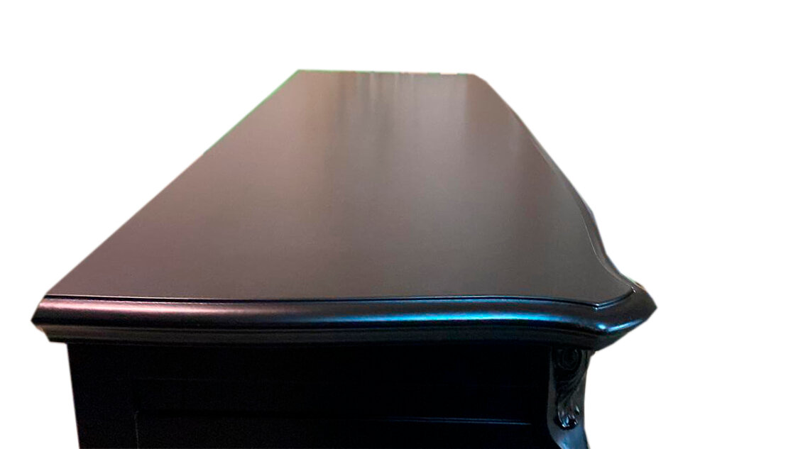 Стол-консоль Прованс Ля Нэж 2 ящика черный без состаривания 108х65х80 см, МДФ, массив дерева,