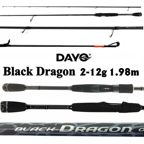 спиннинг dayo black dragon тест 5 25гр 2 1м Спиннинг Dayo Black Dragon, тест 2-12гр, 1.98м