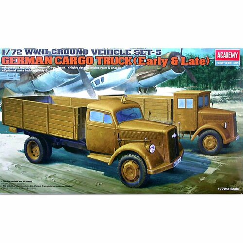 Academy сборная модель 13404 German Cargo Truck Early & Late 1:72 13404 academy немецкий грузовик ранний или поздний вариант 1 72