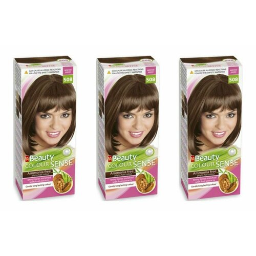 MM Beauty Краска для волос Color Sense, тон S08 Молочный шоколад, 125 гр, 3 упаковки /