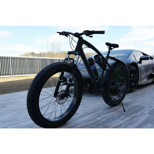 Велосипед Fatbike Richiesto 26 Фэтбайк на спицах взрослыйподростковый 21 рама Вездеход На широких колесах черный 33100₽
