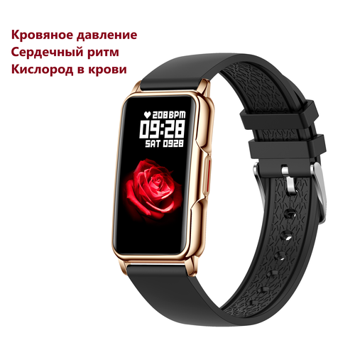 Спортивный смарт браслет XRide H80 с изогнутым экраном кровяное давление сердечный ритм и сатурация черный силикон 520000₽